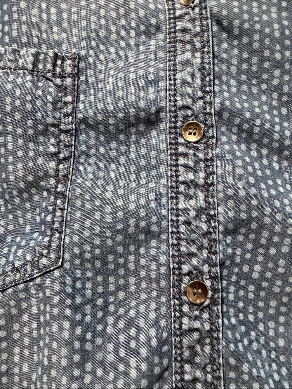 Halogen Blue Patterned Button-Front Shirt - Picture 4 of 6